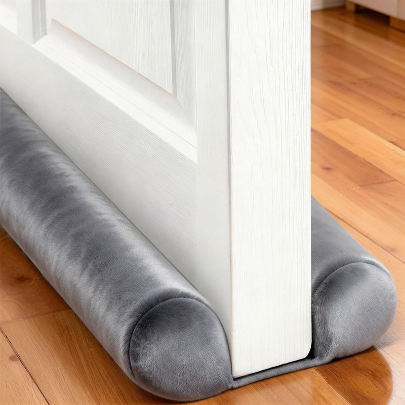 GDHOMM Door Draft Stopper for Bottom of Doors, Door Sweep Gap Filler Soundproof Weather Stripping Adjustable 30"-36", Gray - Image 1